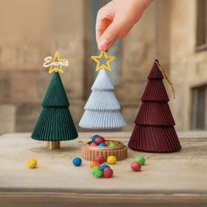 3D-Printed Christmas Tree with Name Star & Hidden Gift Base