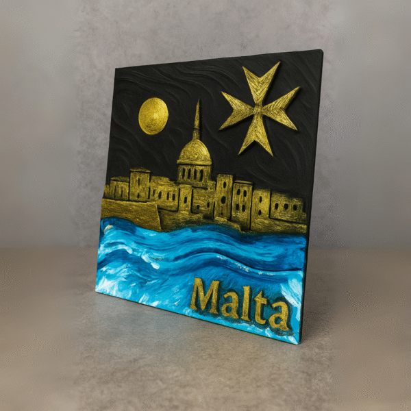 🏛️ Golden Horizon: Valletta – 3D-Printed Maltese Skyline Plaque - Image 3