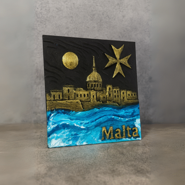 🏛️ Golden Horizon: Valletta – 3D-Printed Maltese Skyline Plaque - Image 2